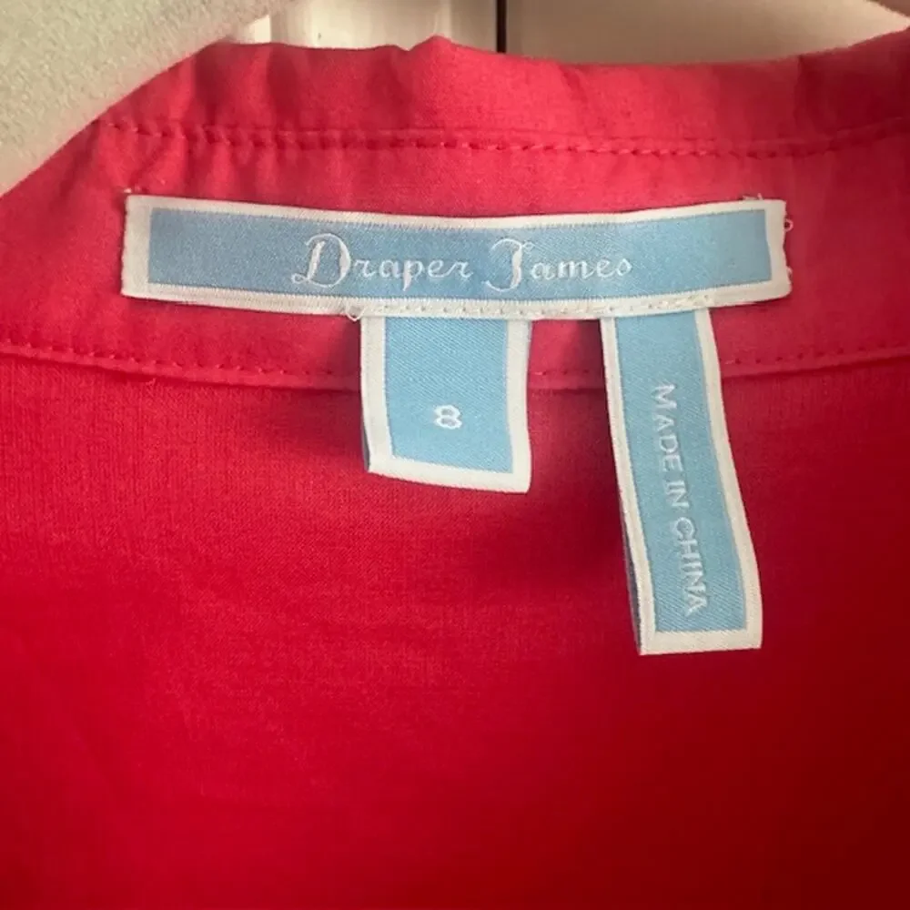 Draper James Grace and Charm 100% Cotton Button Down Shirt Dress Size: 8 - Picture 9 of 10